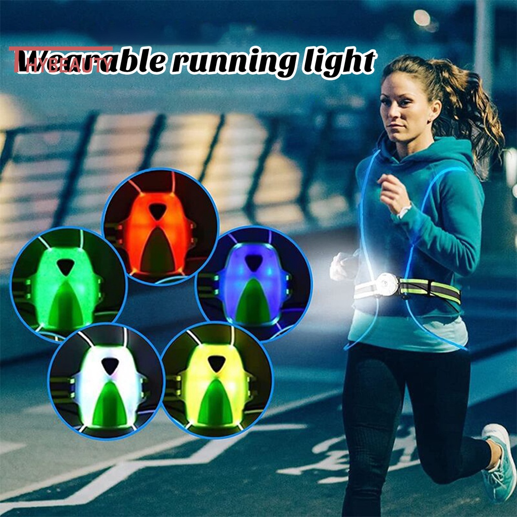 【TB】LED反光跑步背心燈高亮度超輕USB充電可穿戴反光小夜燈