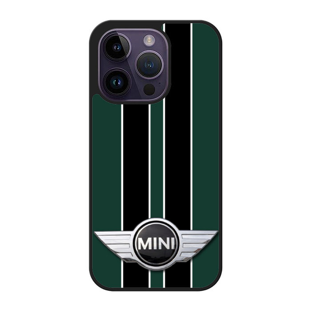 Mini Cooper Style British Racing 黑綠色手機殼防摔保護套 TPU 適用於 IPhone