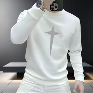 KK男裝 臺灣現貨 長袖上衣 男衣服上衣長袖外套新款韓版潮流簡約套頭百搭時尚男春秋季情侶上