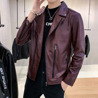 男士皮衣 韓版防風夾克外套PU皮夾機車服情侶款男女中性皮衣外套青少年皮衣外套