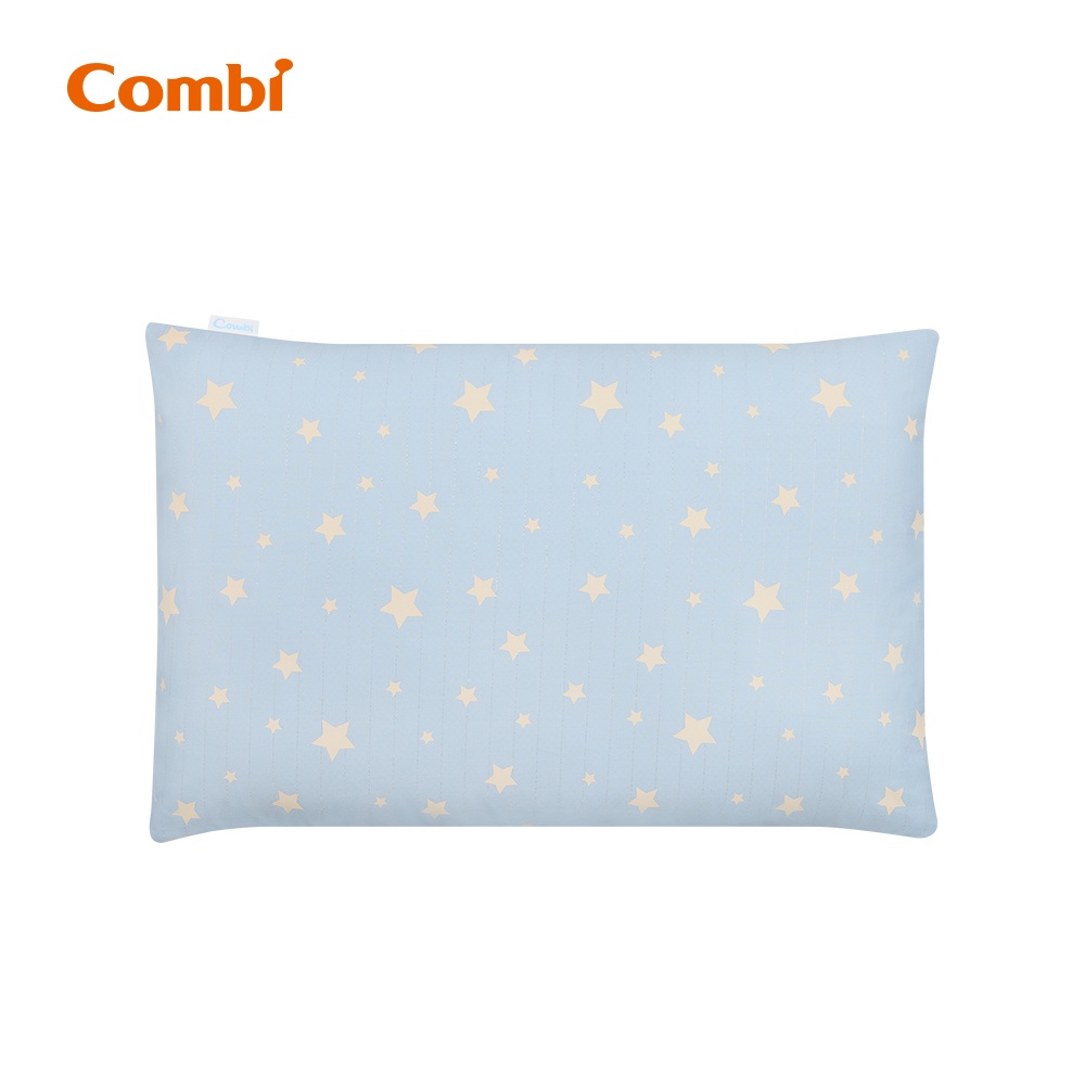 【Combi】  Ag＋PRO銀離子抗菌水洗棉枕-幼童枕（星星藍）