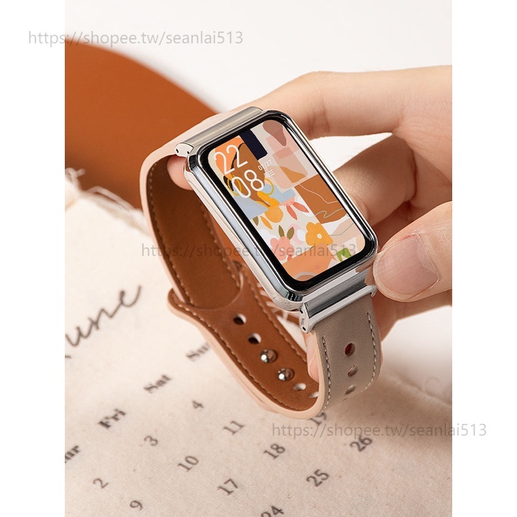 Xiaomi 手環 8 Active 皮革錶帶 小米手環7Pro / Redmi 手環 Pro 錶帶 雙釘錶帶