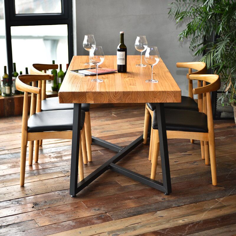 『Royal_Furniture』美式復古鐵藝loft實木餐桌家用飯桌現代簡約電腦辦公桌工業風書桌