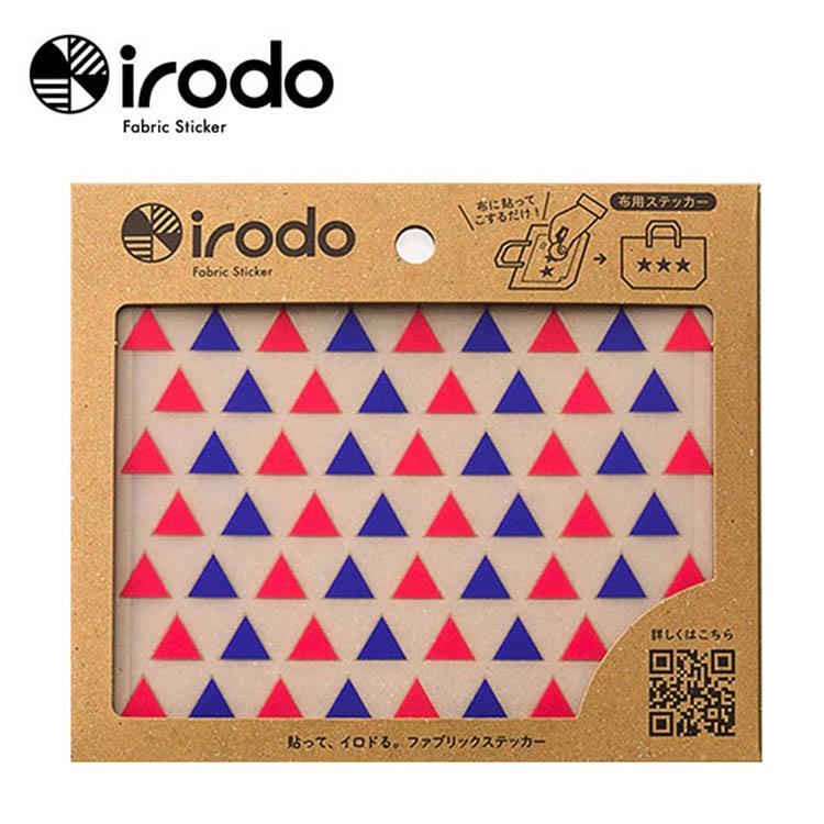 Irodo繽紛布貼免熨斗布用轉印貼紙－大 三角點 紅藍【金石堂】