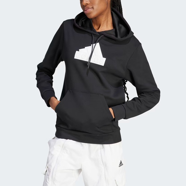 Adidas W FI BOS Hoodie IM4874 女 連帽 長袖 上衣 運動 訓練 休閒 舒適 黑白
