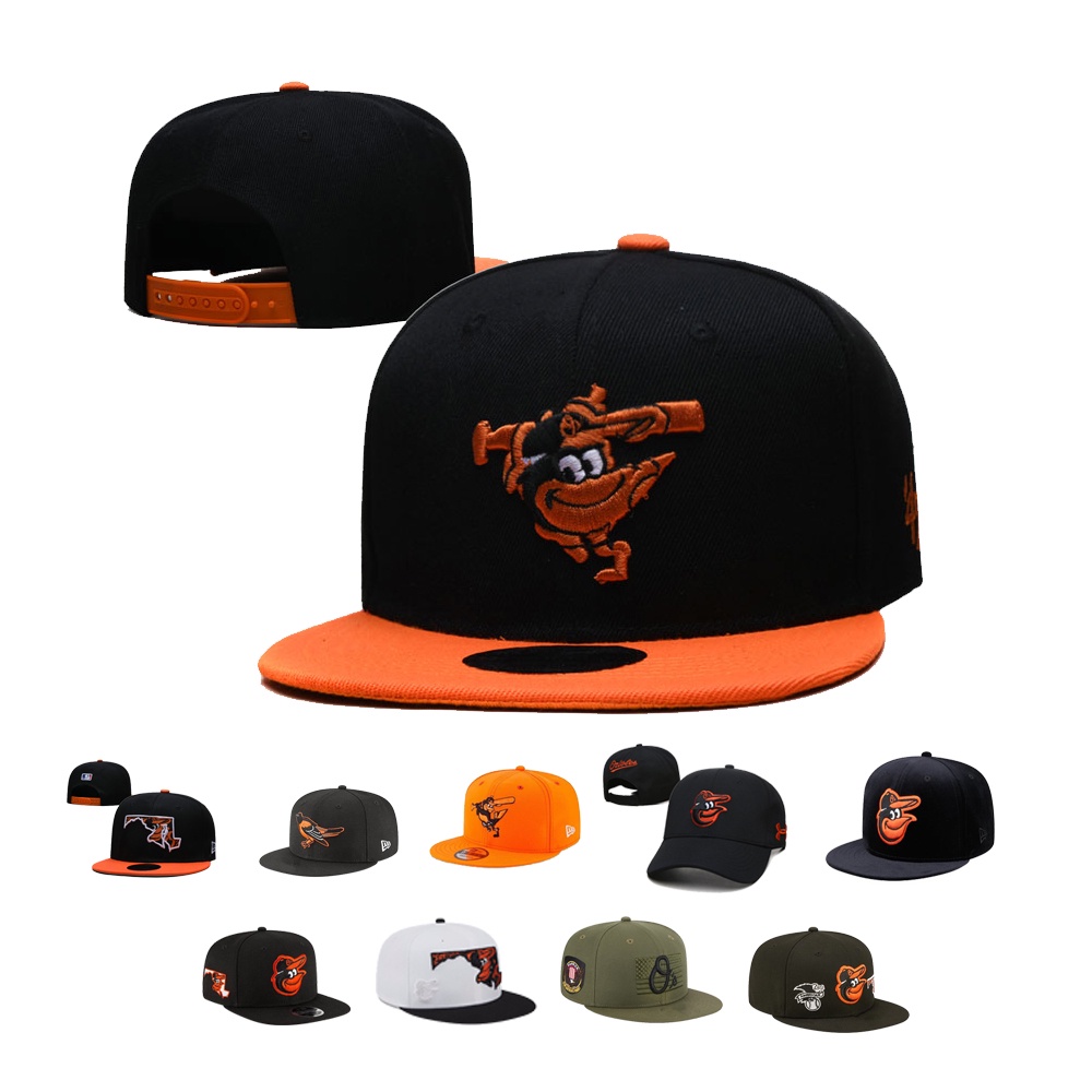 Baltimore Orioles mlb 調整帽 巴爾的摩金鶯 嘻哈帽 潮牌 防晒帽 板帽 棒球帽 時尚潮帽