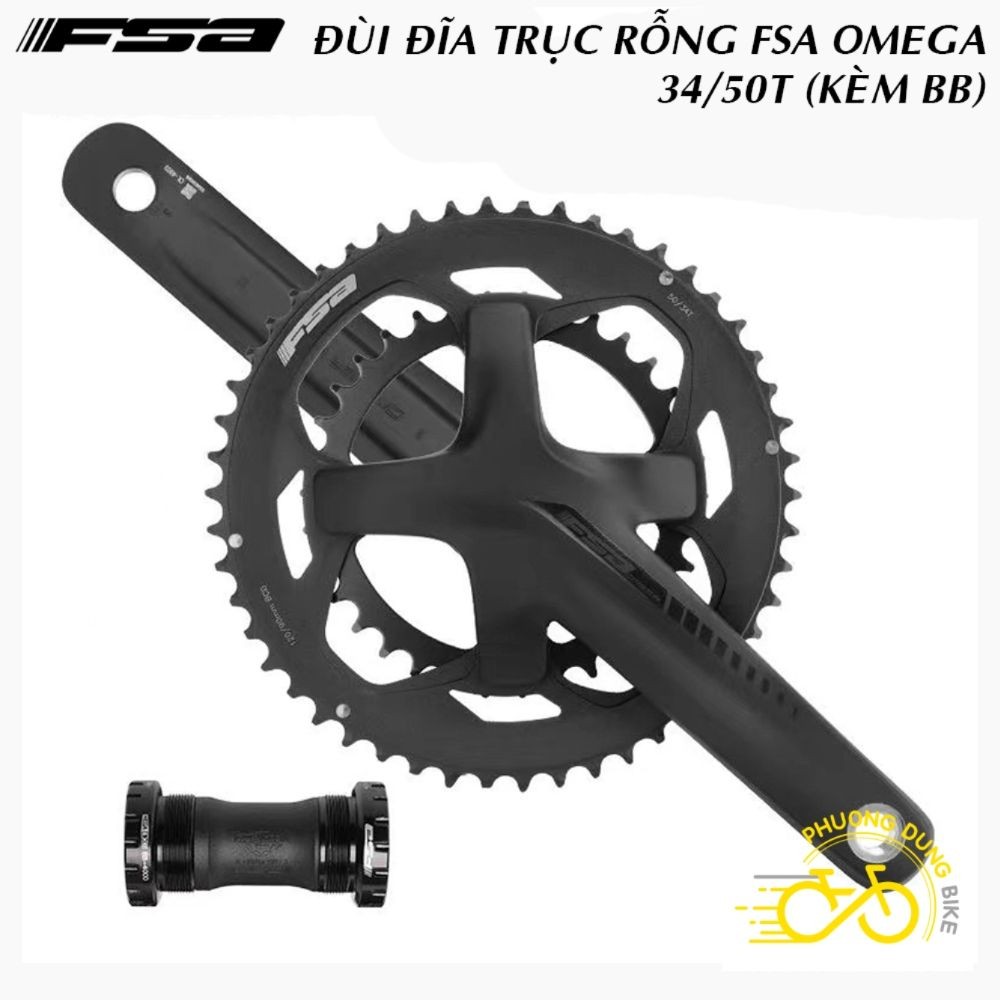 FSA OMEGA CK4003 34-50T 2 級自行車空盤曲柄 (帶 BB FSA) - 正品