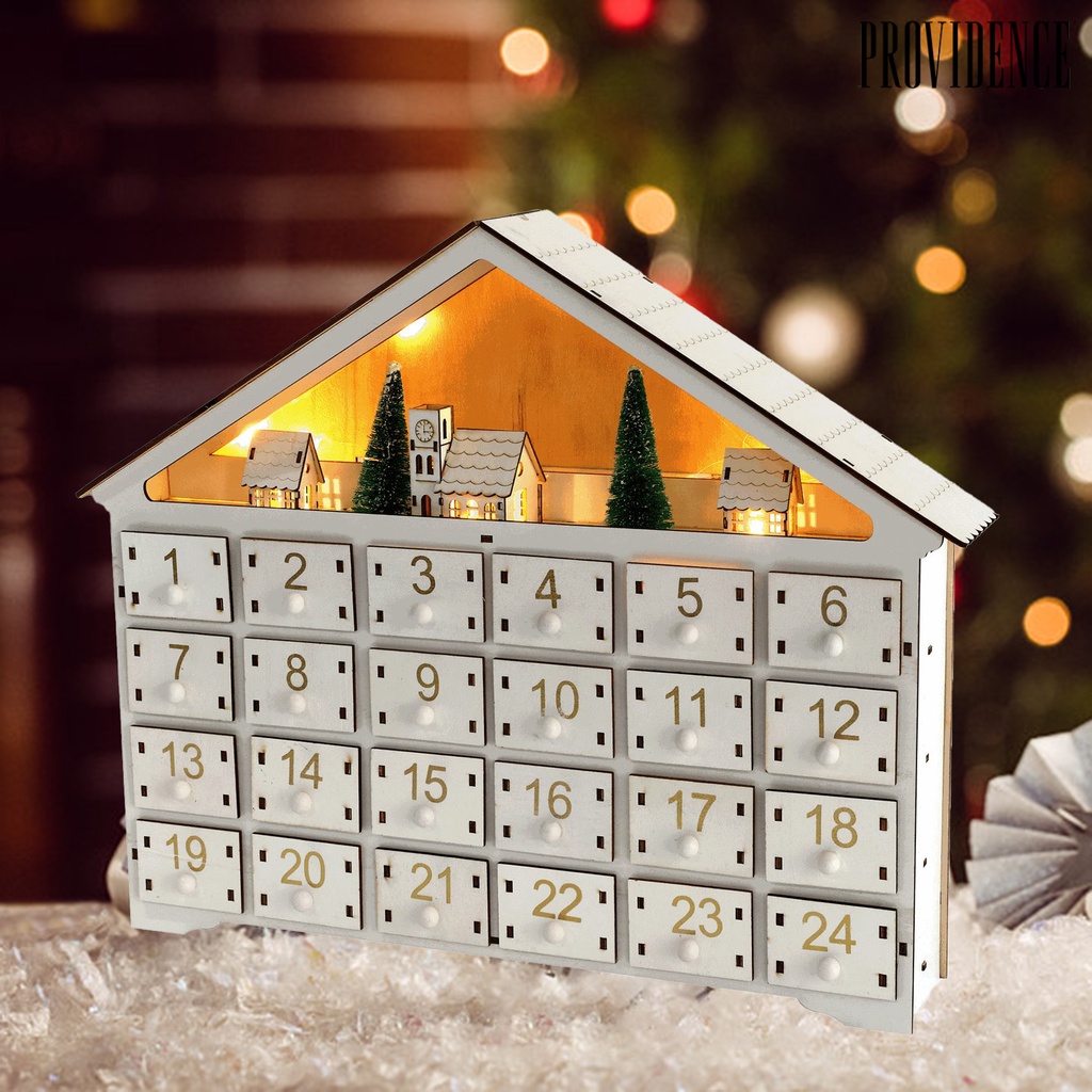 [陽光家居]白色24天倒計時日曆 耶誕數字日曆擺件 耶誕裝飾品家居工藝品擺飾