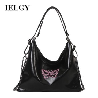 IELGY 女士大容量時尚簡約斜揹包 鏈條手提包女