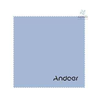 Andoer 10x10cm 超細纖維清潔布用於眼鏡屏幕清潔布用於鏡頭/數碼單反相機/攝像機/手機/平板電腦/電腦的高級