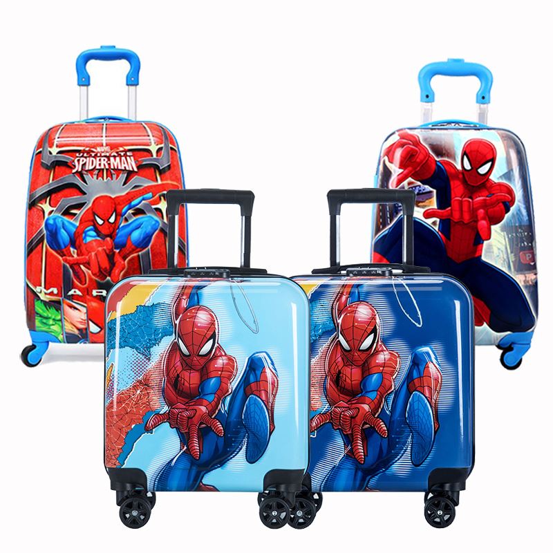 19寸蜘蛛人旅行箱萬向輪小學生登主機殼男孩拉杆箱18寸兒童行李箱