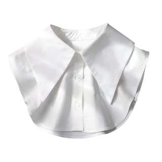 白色假領子 女 秋冬新款韓版素色襯衫領百搭衣領