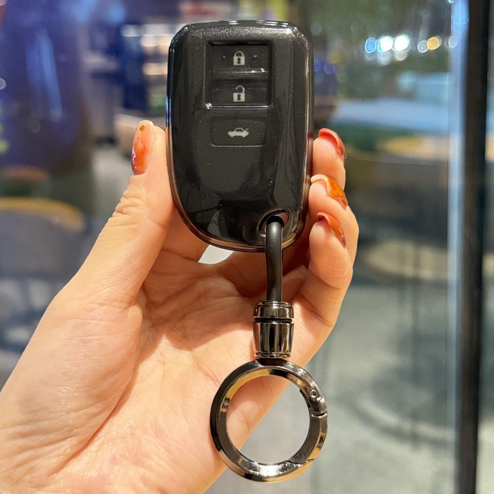 全新 TPU 汽車鑰匙套適用於豐田普拉多雅力士 Vios Previa 保護殼鑰匙扣汽車配件