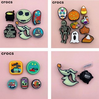 Crocs jibbitz萬聖節系列破洞鞋釦Crocs魅力可愛搞笑破洞鞋花趣味卡通拖鞋裝飾扣