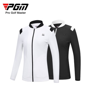 PGM 新款高爾夫女士外套 拉鍊長袖上衣 顯瘦棒球服 吸光發熱內裡 YF497