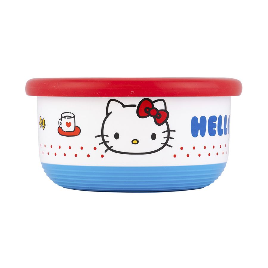 HOUSUXI三麗鷗Hello Kitty不鏽鋼雙層隔熱碗/ 730ml eslite誠品