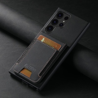SAMSUNG Clemence 皮革手機殼適用於三星 Galaxy S24 S23 S22 Plus Note20 U