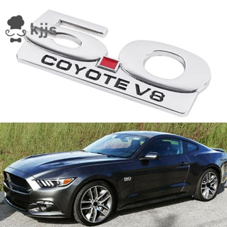 5.0 Coyote V8 標誌適用於 11-14 福特野馬 F150 F250 F350 鍍鉻側車身擋泥板標誌貼花貼紙