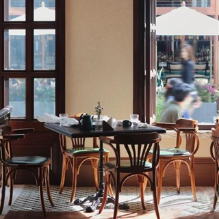 【簡佳宜居】免運 馬卡魯實木復古藤編椅子酒吧簡約現代法式靠背民宿輕奢咖啡廳凳子