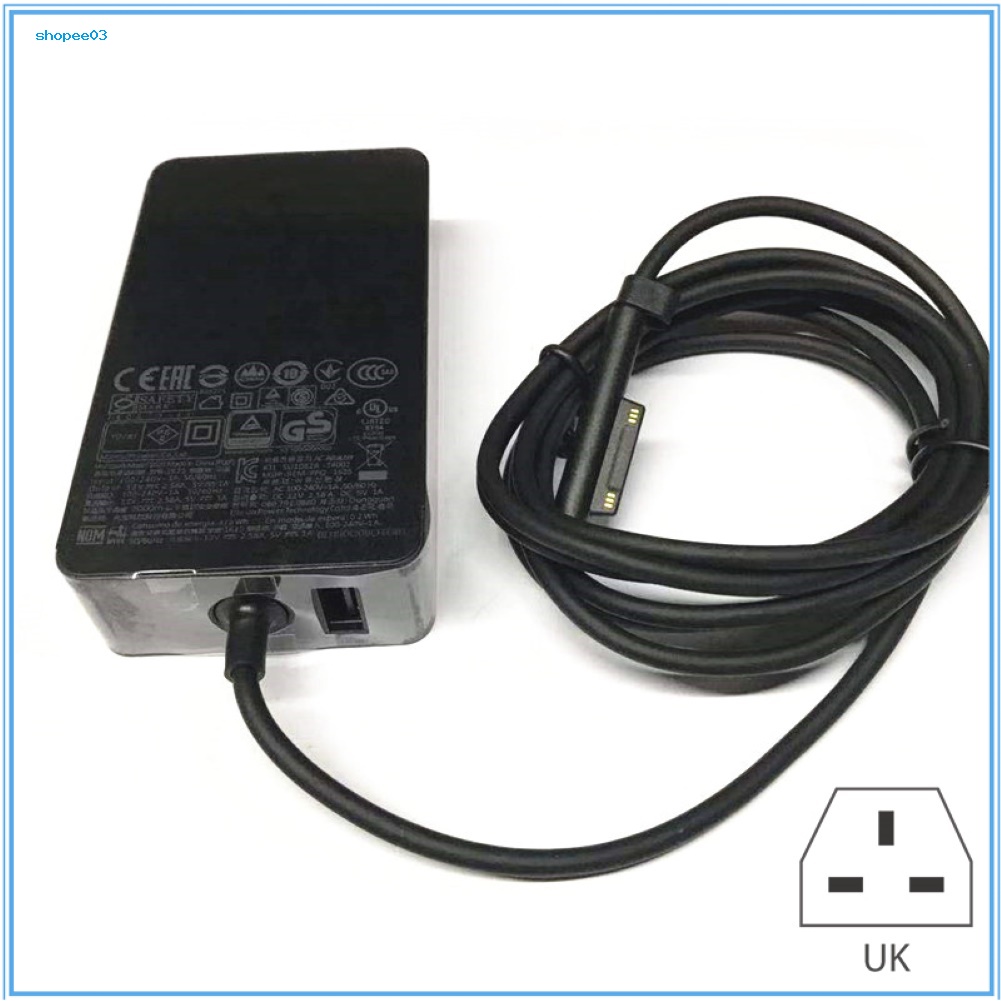 微軟 【NP】 12v 258A 36W 電源適配器電纜充電器適用於 Microsoft Surface Pro3/4