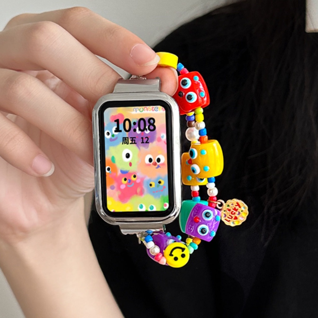 小米手環 7 Pro 錶帶 小米7 小米七 小怪獸卡通女學生免調節小米錶帶 小米手錶 Xiaomi Watch 替換腕帶