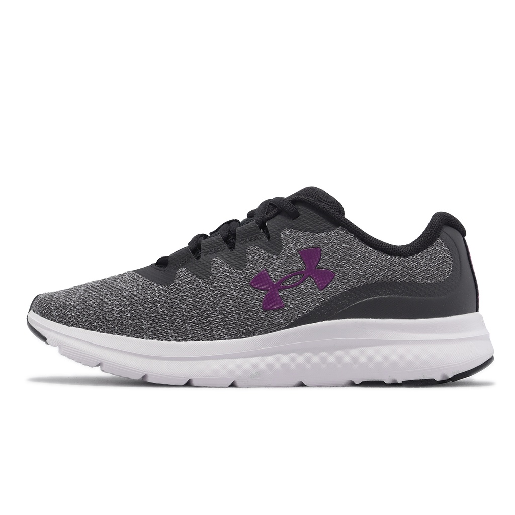 Under Armour UA 慢跑鞋 Charged Impulse 3 Knit 灰 紫 女鞋 3026686103