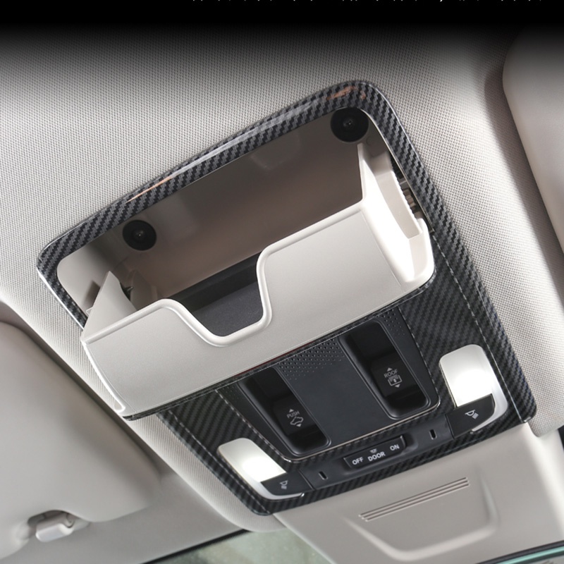 HONDA 適用於本田 Cr-v CRV 6 2023 2024 Crv 配件汽車碳纖維裝飾的車頂閱讀燈吸頂燈罩面板裝飾