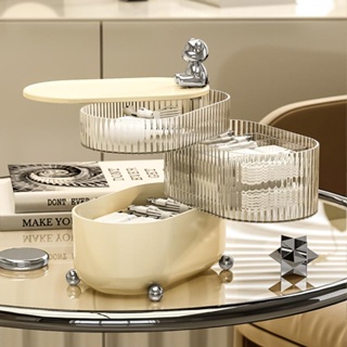 首飾盒、耳環、高級3層餐具360度旋轉