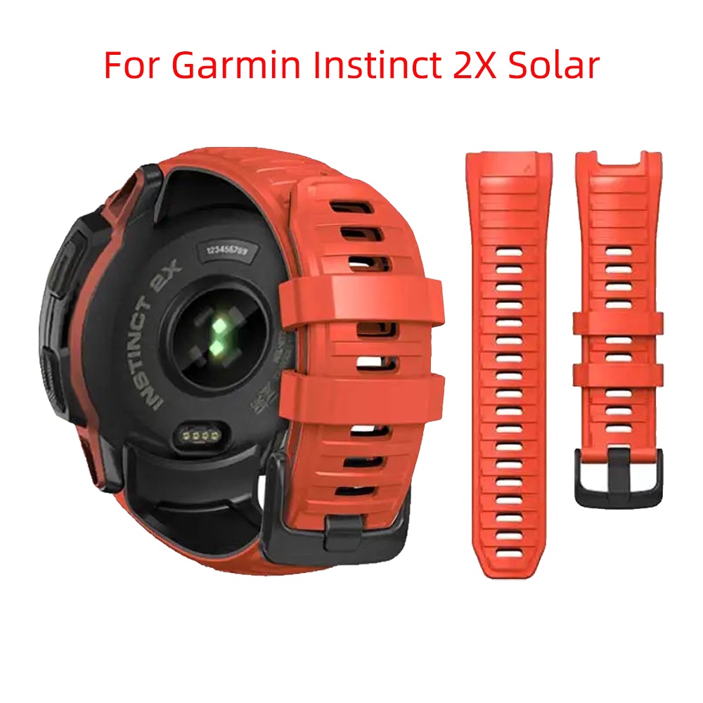 Garmin Instinct 2X Solar 錶帶 雙色 矽膠 運動 防水 柔軟舒適