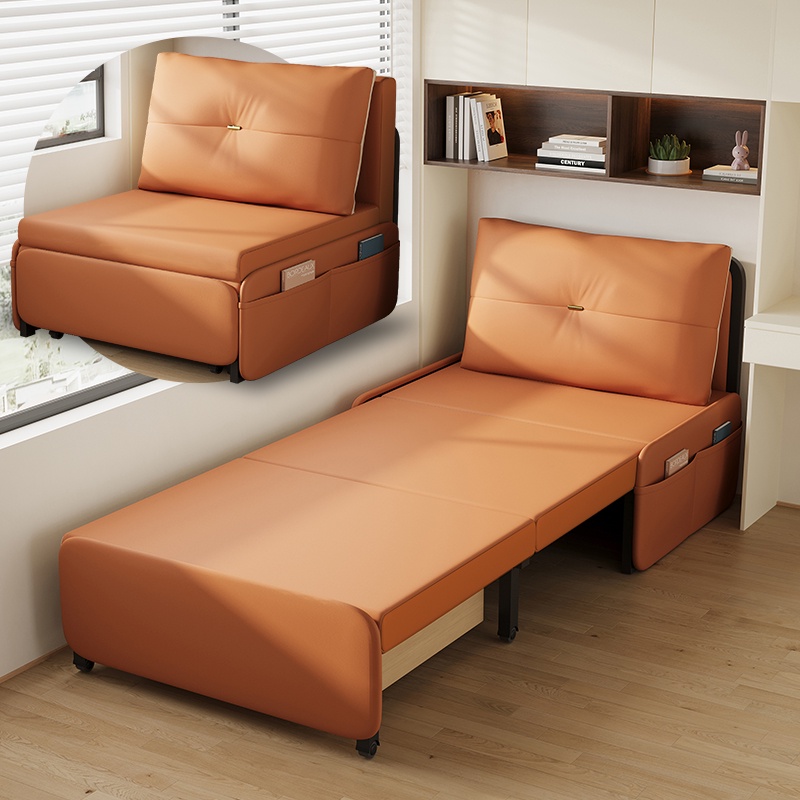 單人摺疊沙發床兩用2023新款陽台多功能床小戶型伸縮床書房無扶手