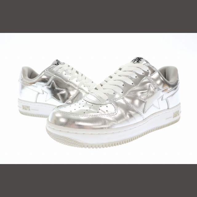 Bape A BATHING APE BAPE STA n th休閒鞋 球鞋銀色 日本直送 二手