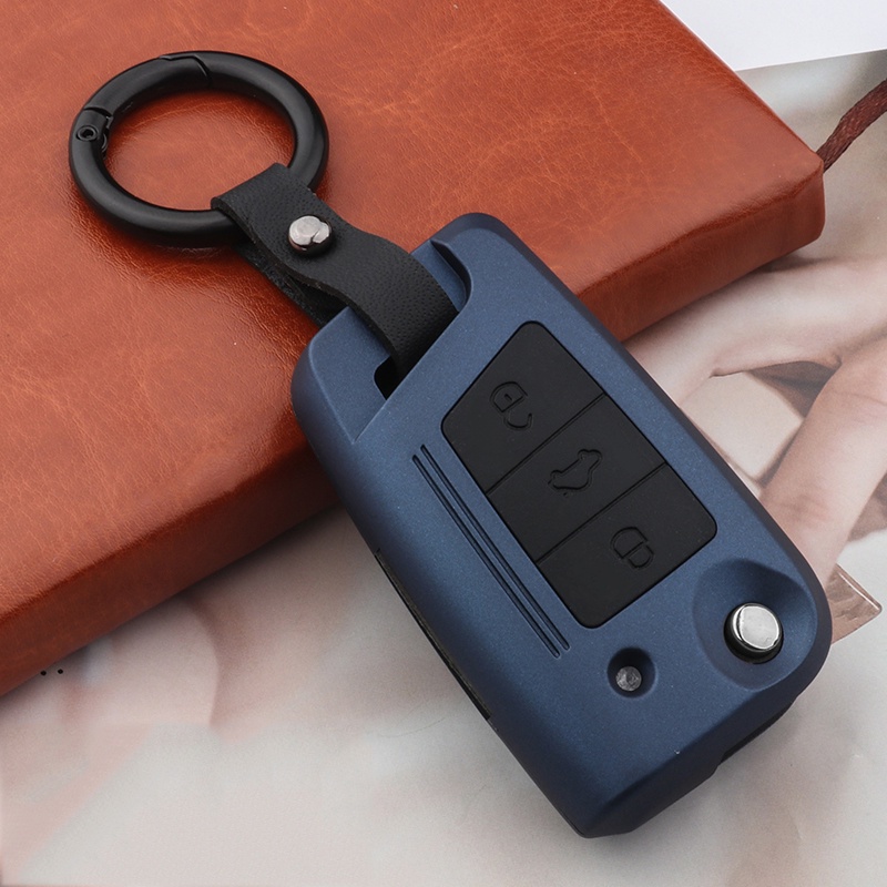 VOLKSWAGEN 矽碳纖維 ABS 啞光汽車鑰匙套適用於大眾大眾 Golf7 mk7 座椅 Ibiza Leon F