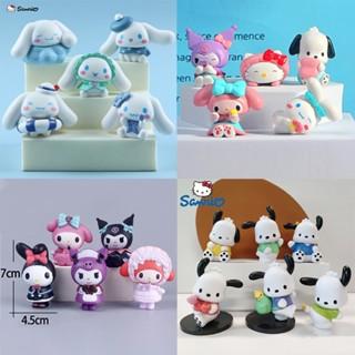 5 件/套迷你三麗鷗可動人偶娃娃 4 釐米 Hello Kitty Kuromi melody Cinnamoroll