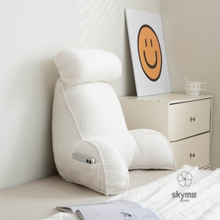 新品新款床頭沙髮單人靠墊加厚泰迪絨多功能可調節護腰靠墊可拆洗 skyme