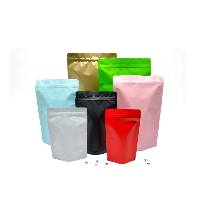 «茶葉包裝袋» 現貨 彩色自封袋鋁箔包裝袋咖啡豆茶葉單向排氣閥抽真空自立禮品袋訂製