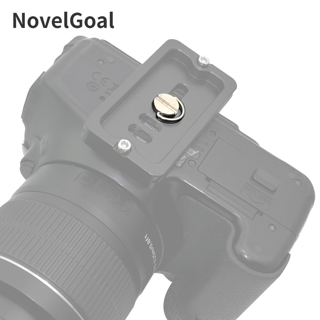 Novelgoal 2 件 1/4" 三腳架 D 形環快速釋放板適配器螺絲,適用於數碼單反相機獨腳架燈攝影棚配件