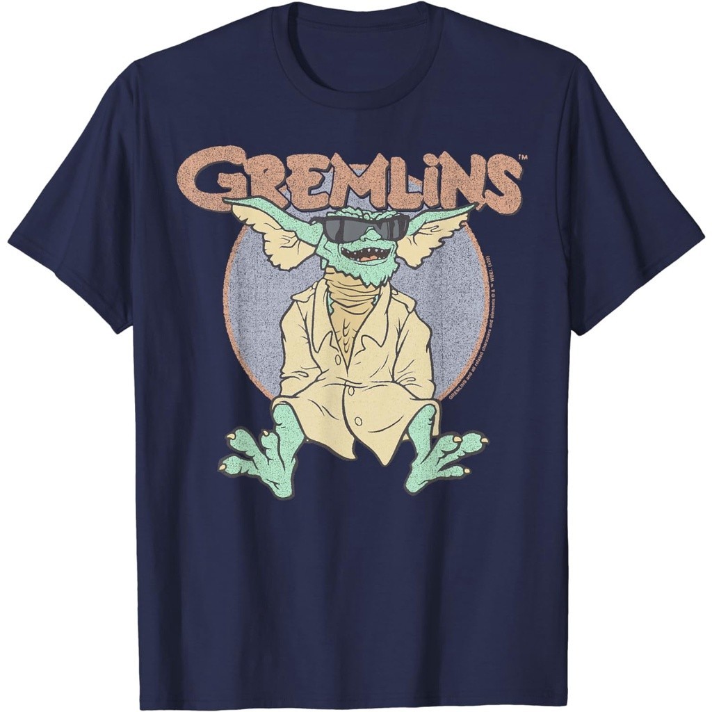 動漫Gremlins小精靈魔怪的祕密圖案印花男士百分百純棉圓領短袖T恤