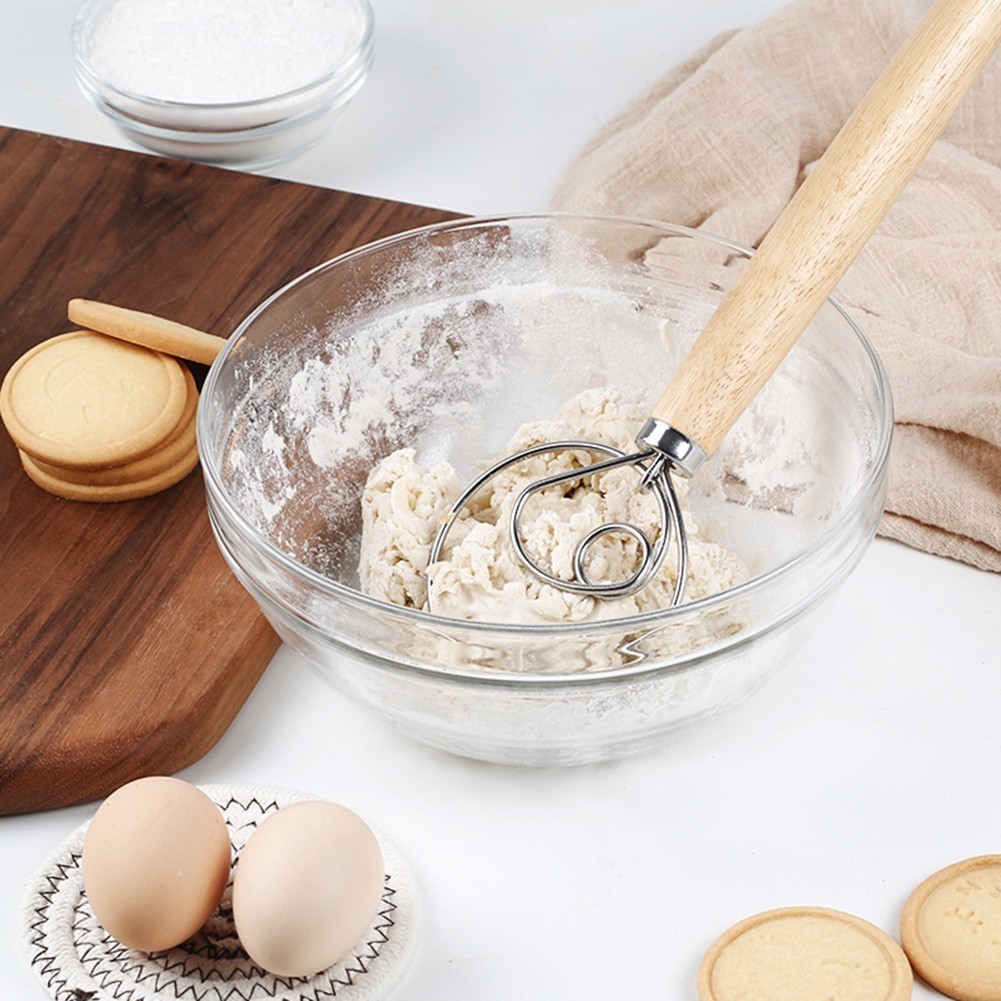 QELEG  丹麥麵團打蛋器攪拌機攪拌機用於蛋糕甜點麵包披薩糕點食品手廚具工具不銹鋼