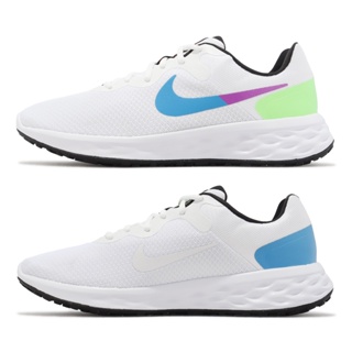 Nike 慢跑鞋 Revolution 6 NN 白 藍 男鞋 基本款 路跑 運動鞋 【ACS】 FJ1049-100
