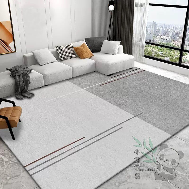 🔥特惠🔥地毯 客廳北歐輕奢高級沙發茶幾毯 現代簡約灰色卧室家用地墊大面積