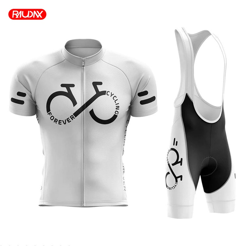 Forever Cycling Team 2023 男士賽車騎行套裝夏季短袖騎行服鐵人三項速乾山地自行車衣服