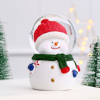 耶誕節水晶球兒童禮物小擺件耶誕發光樹脂玻璃球耶誕禮品裝飾用品