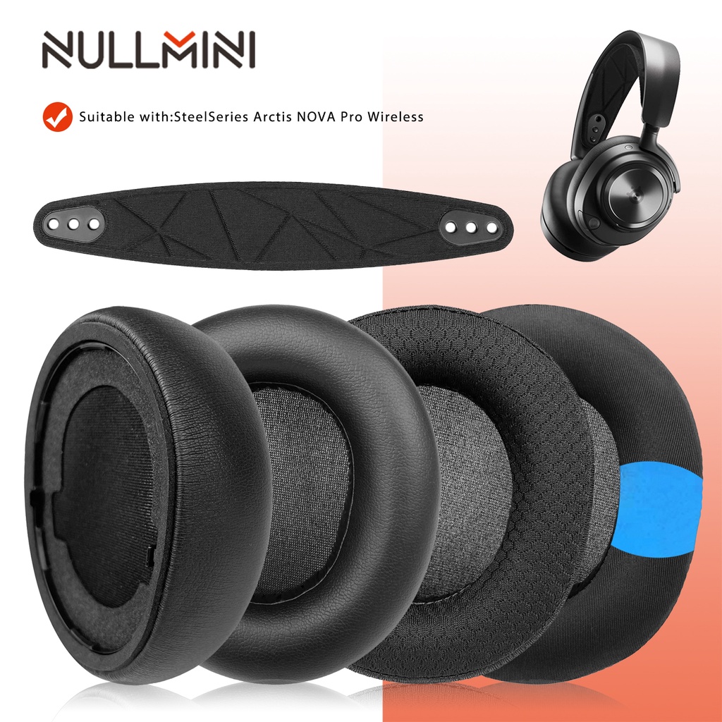 Nullmini 替換耳墊適用於 SteelSeries Arctis NOVA Pro 無線耳機帶塑料環套冷卻凝膠耳罩