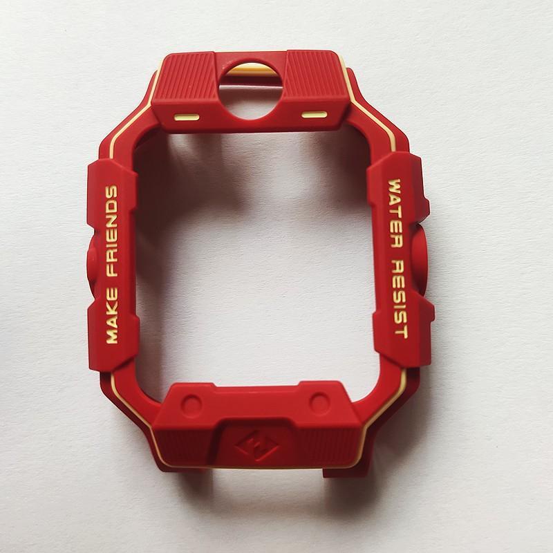 紅色保護套適用小天才手錶Z6/Z6H外殼錶盤保護殼原裝表框底盤保護膠套