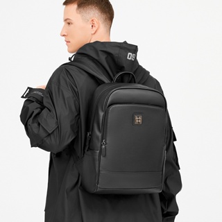 男士商務後背包 PU皮質休閒大容量電腦背包 學生書包