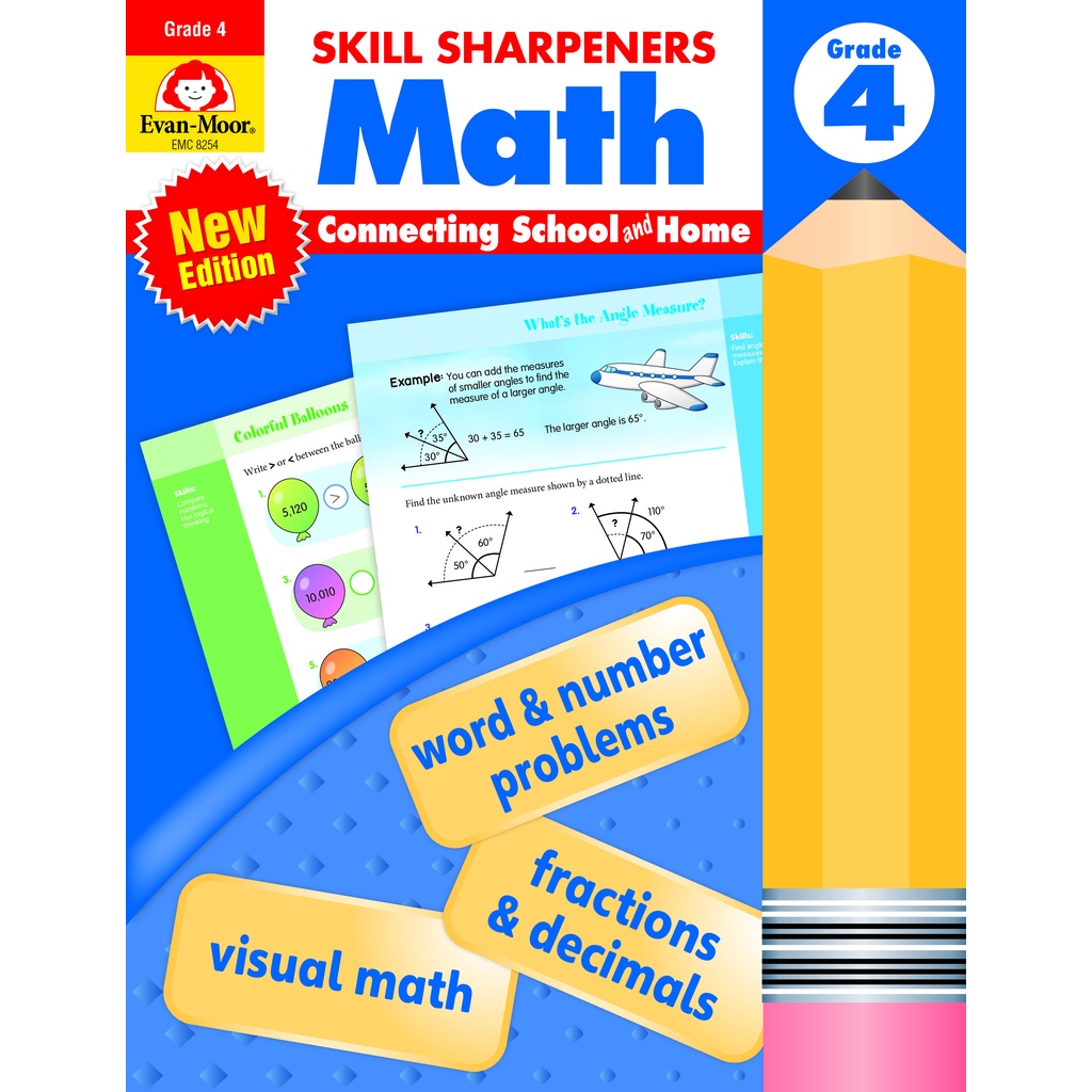Skill Sharpeners Math, Grade 4 (Updated, with QR code downloadable teacher guide)/Evan Moor【三民網路書店】