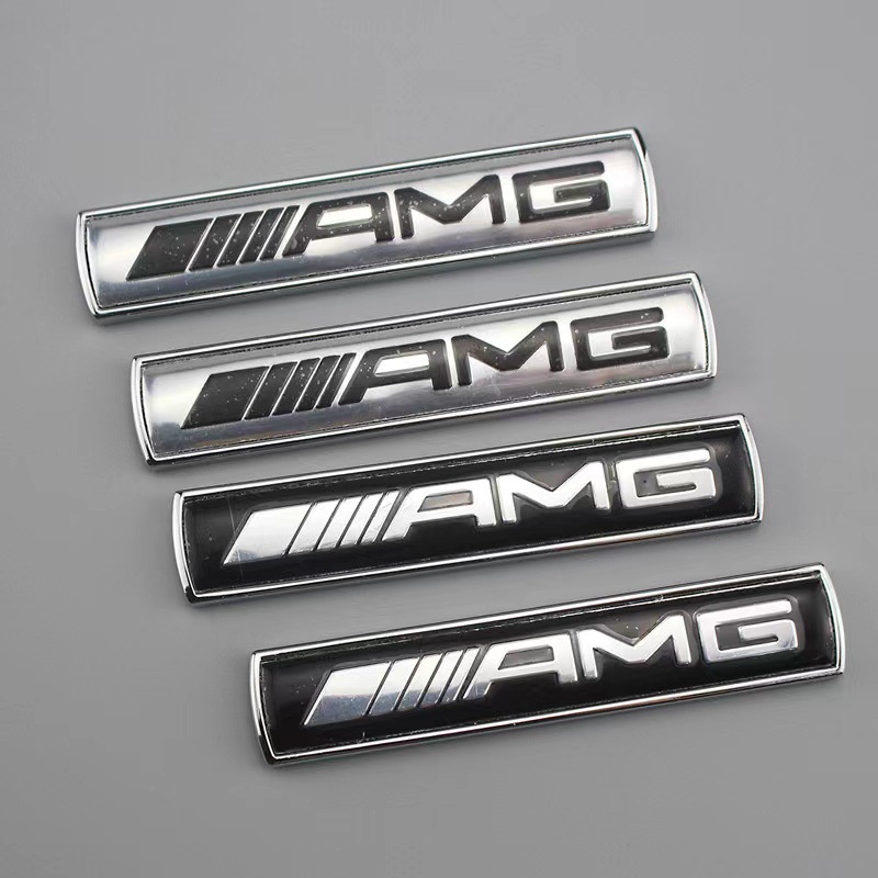 Benz AMG擋泥板裝飾貼標誌改裝車身車後金屬貼