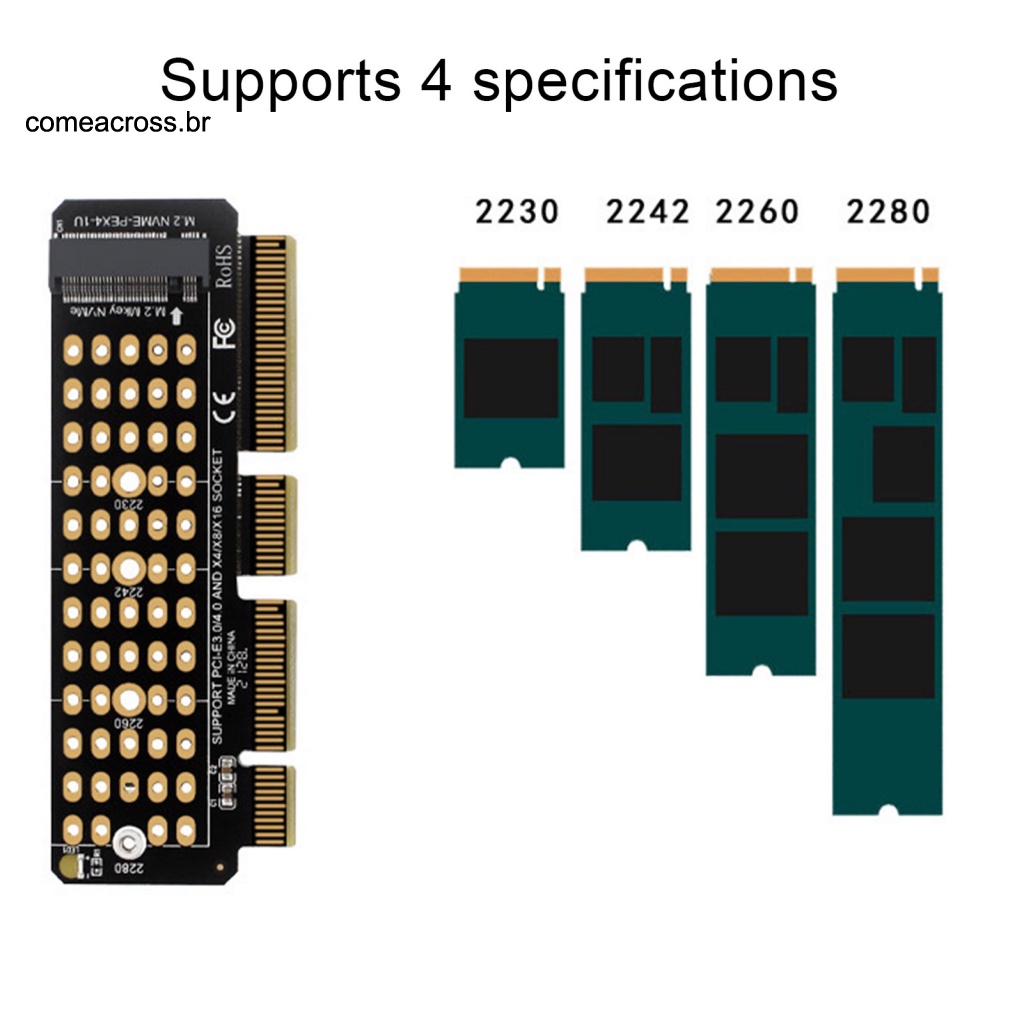 Cs 適配卡適用於 Nvme M.2 Ssd 電腦配件高速 Nvme M.2 轉 Pcie4.0 適配卡支持 2230/