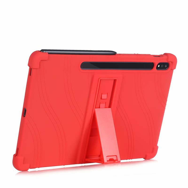 硅膠防摔保護殼適用於三星Galaxy Tab S9 FE 5G SM-X515 X510 S8 S7支架站立平板套空壓殼