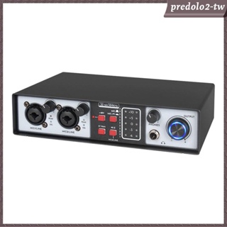 [PredoloffTW] 2 音頻混音器數字混音器穩定 48V 混音器 DJ 混音器用於 PC 語音